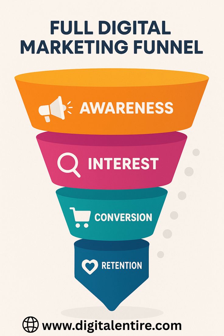 🎯 Full Digital Marketing Funnel Explained – From Awareness to Conversion